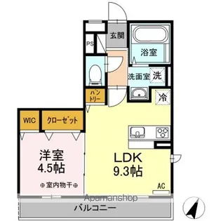 サンディアル原田【3階】の間取り