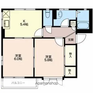 DIAS OANA D棟【2階】の間取り