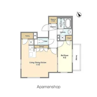 コンポジット代々木【1階】の間取り