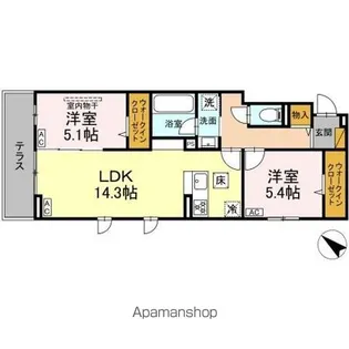 レジデンスヒルトップX XI XI【1階】の間取り