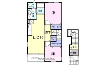 メロディハイム横入川D【2階】の間取り