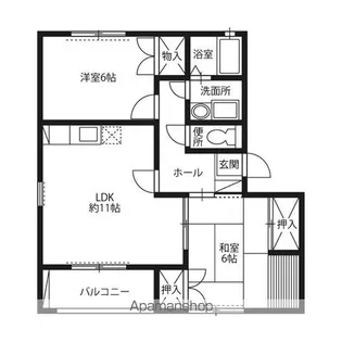 パルテール小金【E303号室】の間取り