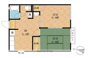 シティハイムなかがわ【105号室】の間取り