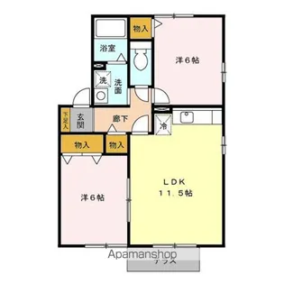 オーキッドカーサ【1階】の間取り