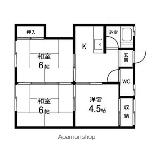 沼田荘【102号室】の間取り