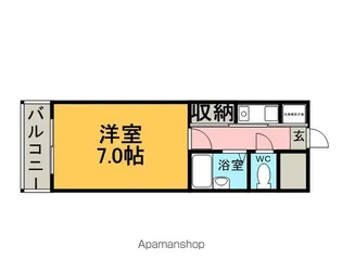 ピュアドームフローリオ博多【8階】の間取り