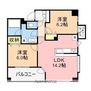 D’クラディア米山【9階】の間取り