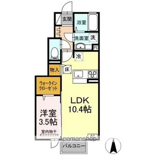 WITH C【102号室】の間取り