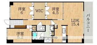 ルネ富雄【2階】の間取り