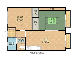 コスモハイツ岸田【201号室】の間取り