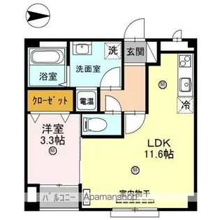 福井県福井市高木中央3丁目【マンション】の間取り