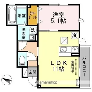 アービーズプレース【1階】の間取り