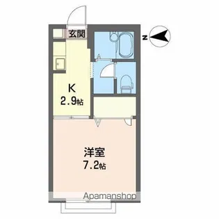 シェルマン東通【1階】の間取り