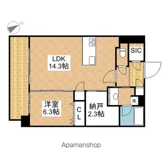 アデグランツ大須【14階】の間取り