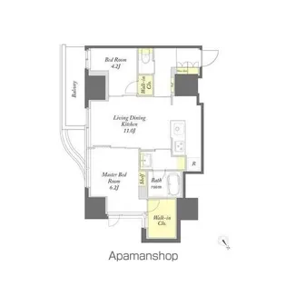 プライムメゾン入谷【7階】の間取り