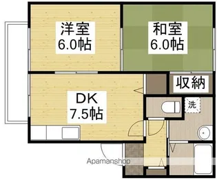 ビバーチェ・ナラバラA【201号室】の間取り