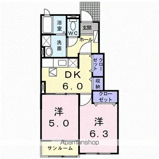 マーブル Ⅲ【1階】の間取り
