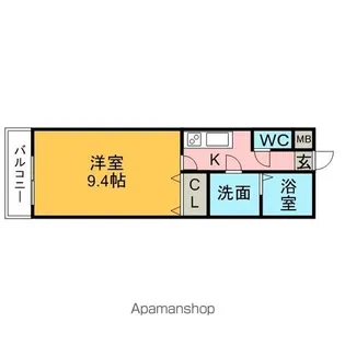 アンプルール ブワ エトワル【2階】の間取り