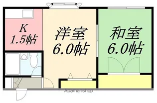 ファイブスタービル【3D号室】の間取り