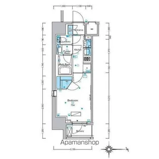 ルフォンプログレ浅草入谷【7階】の間取り