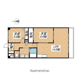 VALLEY VILLA K【305号室】の間取り