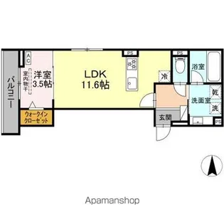 セレスティア中村【2階】の間取り