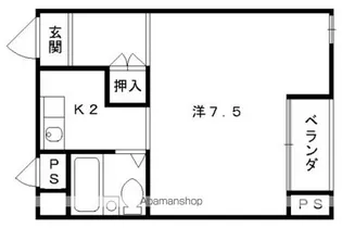 オンジェームK【103号室】の間取り