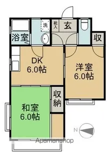 シャトレ井川城【201号室】の間取り