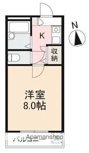 オリンピア塩上【202号室】の間取り