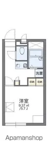 レオパレスヒルズ稗田【103号室】の間取り
