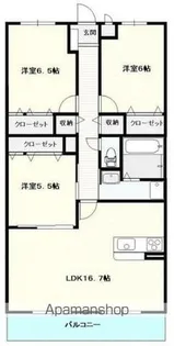 サウスコート【3階】の間取り