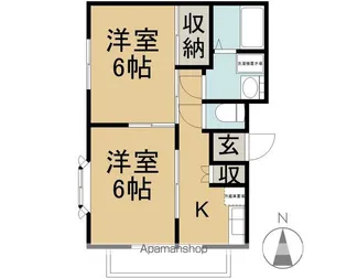 恵ハイツ【1階】の間取り