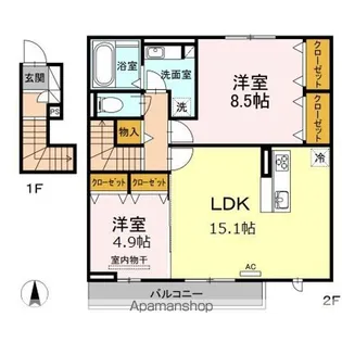 Leilani【2階】の間取り