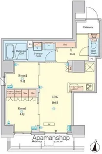 RJRプレシア菊川駅前【3階】の間取り