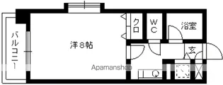 ロマネスク西新第5【406号室】の間取り