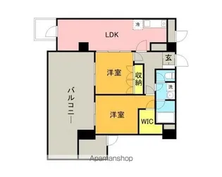 エクセランス・ド・天神【1階】の間取り