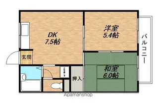 ロワール【106号室】の間取り