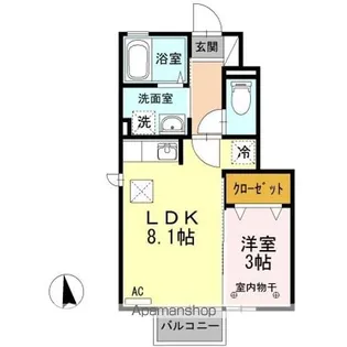 ラ・ルーチェ【1階】の間取り