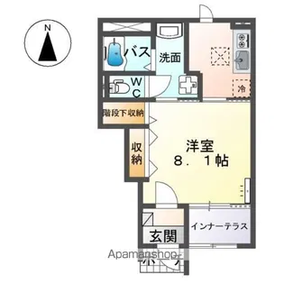 シャネーロ・プラム【1階】の間取り