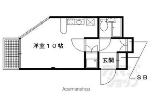 パレス紫竹【208号室】の間取り