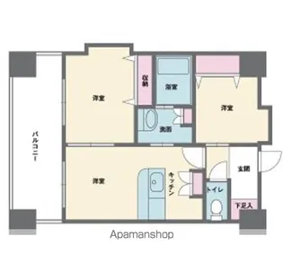 東京都新宿区西新宿8丁目【マンション】の間取り
