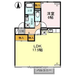 ラ・ベルフォンテーヌ B【2階】の間取り