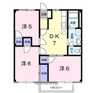 パークシティ中津C【1階】の間取り