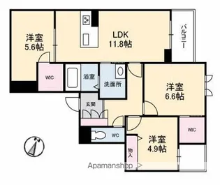 アーテル【3階】の間取り