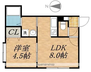 ヴェルデュール中央【3階】の間取り