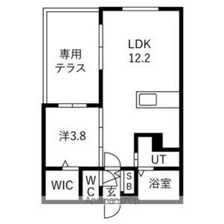 仮)宮の森2ー2MS【101号室】の間取り