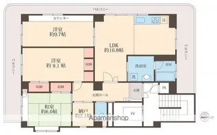 ホライズン東四つ木【4階】の間取り