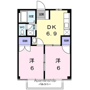 ニューシティしみず2【2階】の間取り