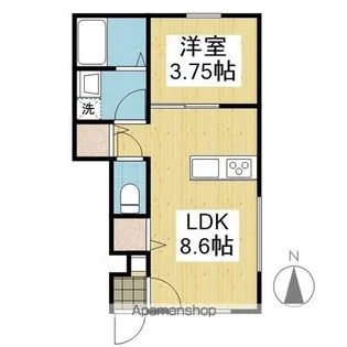 EARTH KITAKATA【1階】の間取り