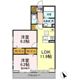 サントミー【1階】の間取り